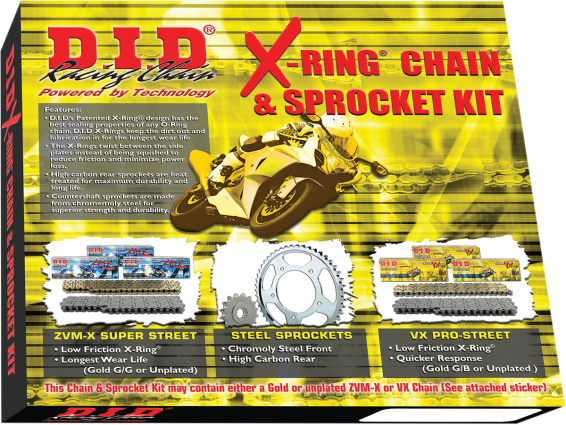 Triumph 900 Street Scrambler 16-20 DID VX3 Gold X-Ring Chain 520x102